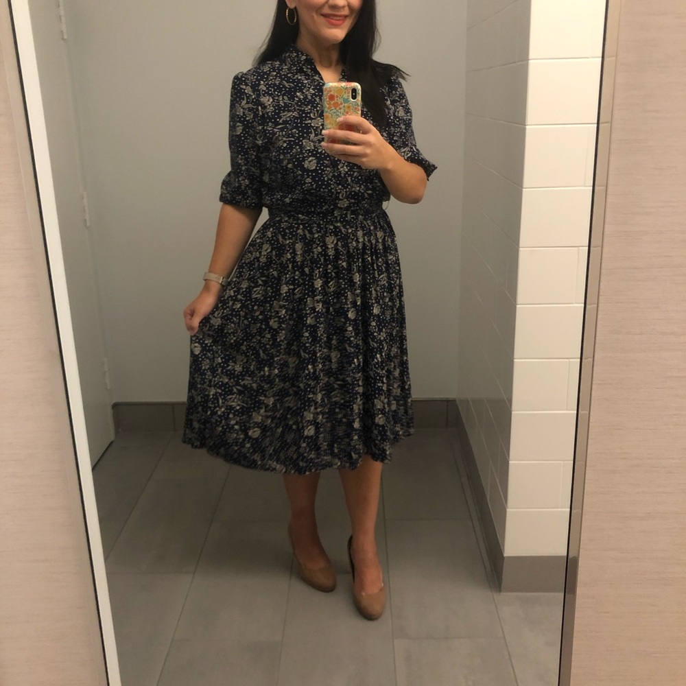 VINTAGE | Breli Originals 1980s collared midi dress